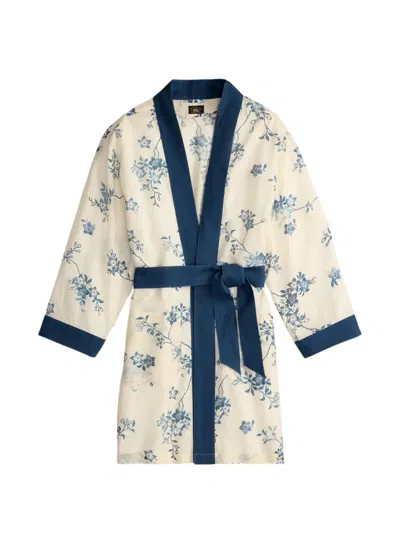 Rrl Floral-print Kimono Blouse In Neutral