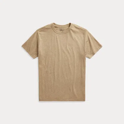 Rrl Garment-dyed Crewneck T-shirt In Gold