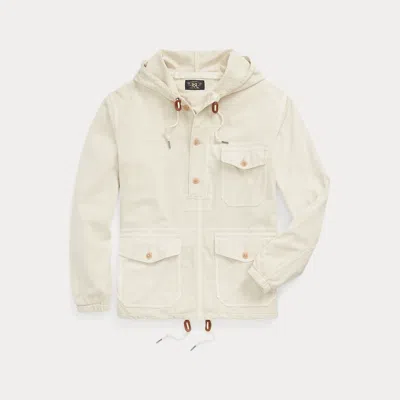 Rrl Garment-dyed Jersey Popover Anorak In Neutral