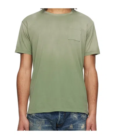 Rrl Garment-dyed Pocket T-shirt In Green