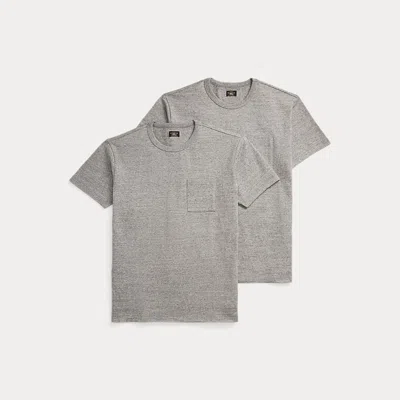 Rrl Garment-dyed Pocket T-shirt Two-pack In Grey