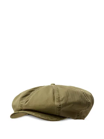 Rrl Garment-dyed Twill Newsboy Cap In Green