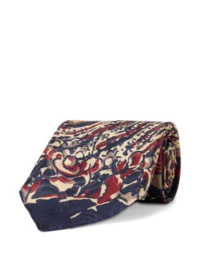 Rrl Graphic-print Silk Tie In Multi