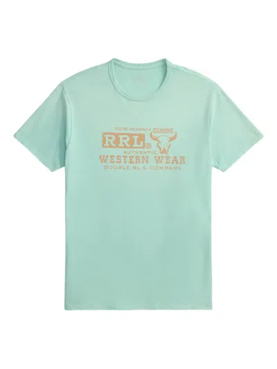 Rrl Graphic-print T-shirt In Blue