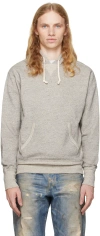 Rrl Gray Boxy-fit Hoodie In Atltc Grey Heather