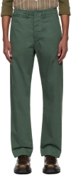 Rrl Green Twill Field Trousers In Gas Station Green