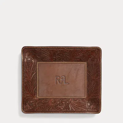 Rrl Hand-tooled Leather Valet Tray In Brown