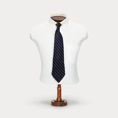 Rrl Handmade Striped Silk Grenadine Tie In Blue