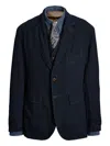 Rrl Navy Unconstructed Herringbone Sport Blazer In Blue