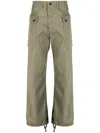 Rrl Herringbone Field Cargo Trousers In Green