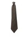 Rrl Herringbone-pattern Tie In Gray