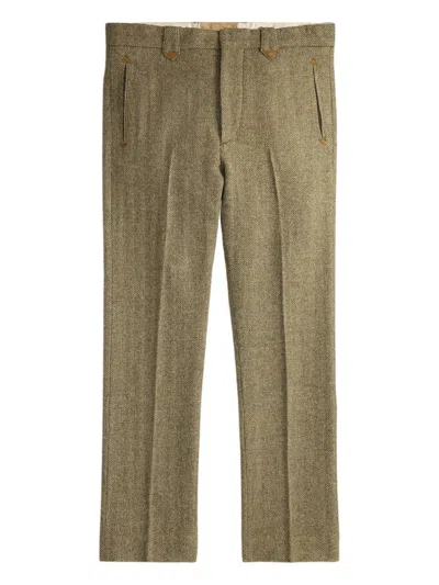 Rrl Herringbone Tailored Trousers In Animal Print