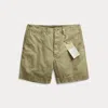 Rrl Herringbone Twill Field Short In Green