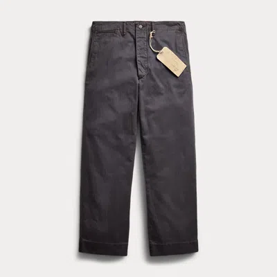 Rrl Herringbone Twill Field Trouser In Black