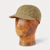 Rrl Herringbone Twill Service Cap In Green