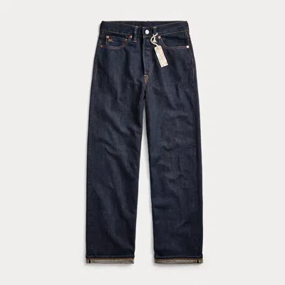 Rrl High Boy-fit Jean In Blue