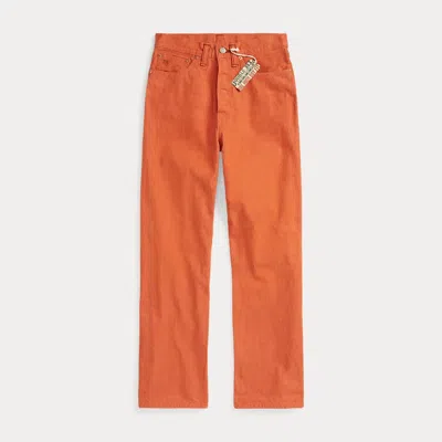 Rrl High Boy Fit Tangerine Jean In Orange
