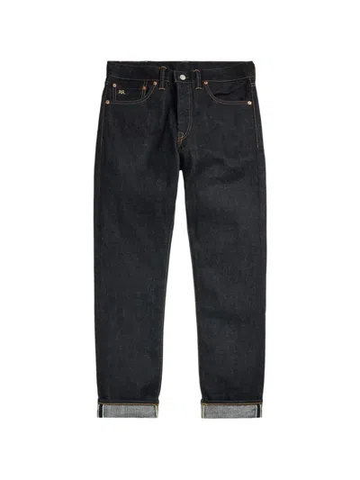 Rrl High Slim East-west Jeans In Black