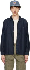 Rrl Cameron Cotton-linen Shirt In Indigo