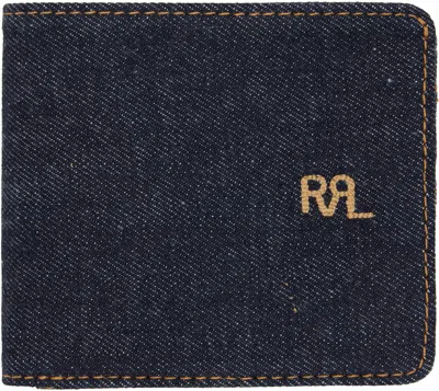 Rrl Indigo Denim Billfold Wallet In Purple