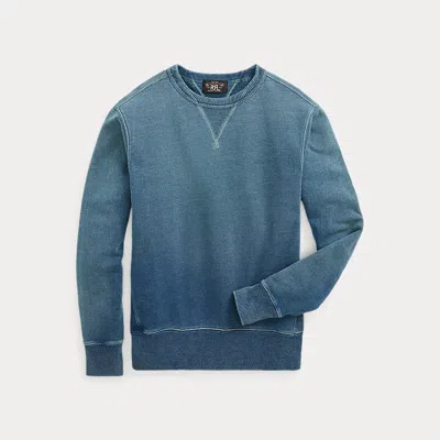 Rrl Indigo French Terry Sweatshirt In Blue