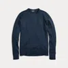 Rrl Indigo Jacquard-knit Crewneck In Blue