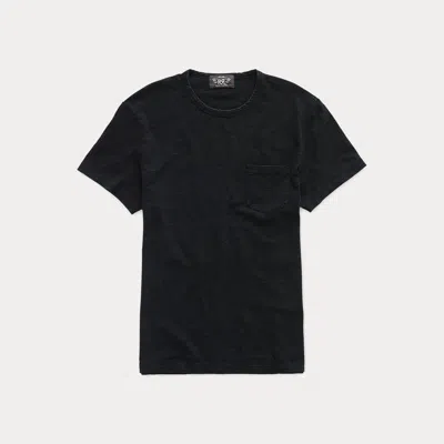 Rrl Indigo Jersey Pocket T-shirt In Black
