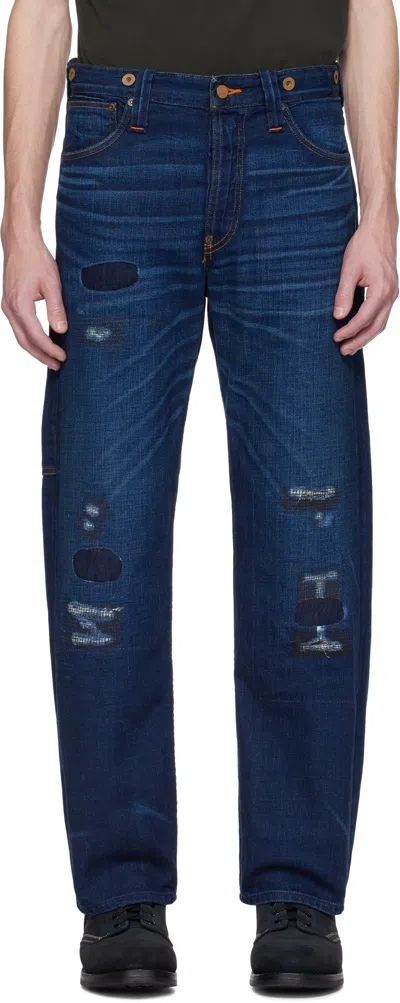 Rrl Indigo Vintage 5-pocket Keating Jeans In Blue