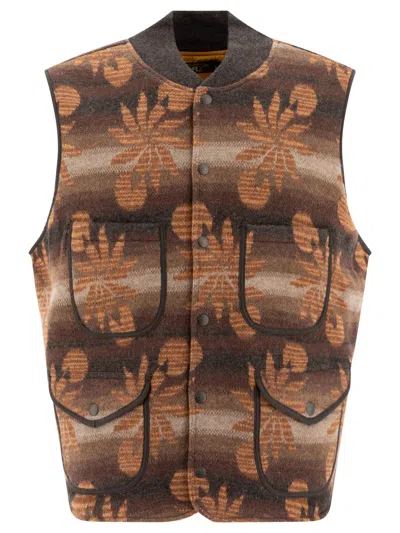 Rrl Embroidered Wool And Cashmere Waistcoat In Multi