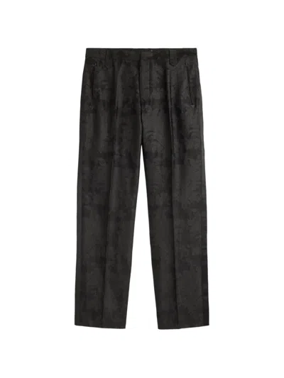 Rrl Hose Aus Seidengemisch Mit Jacquardmuster In Black
