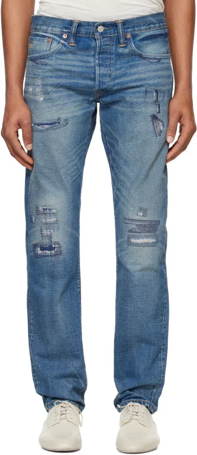Rrl Jeans With Belt Loops In Blue