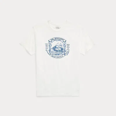 Rrl Jersey Graphic T-shirt In Neutral