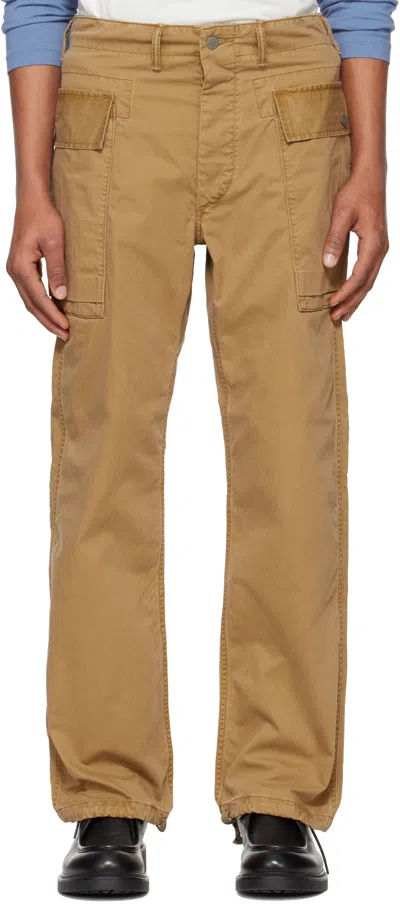 Rrl Khaki Herringbone Twill Cargo Pants