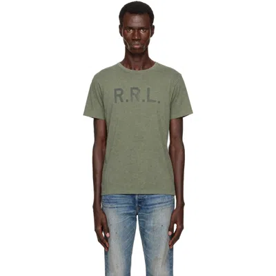 Rrl Khaki Logo T-shirt In Multi