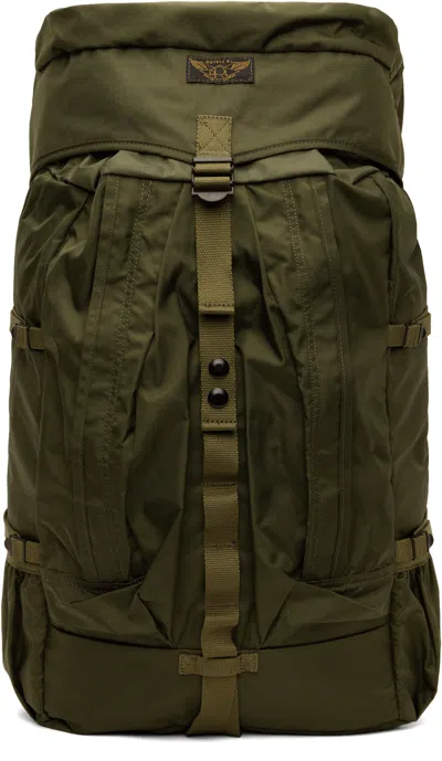 Rrl Khaki Nylon Utility Backpack In Olive Drab
