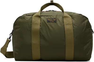 Rrl Khaki Nylon Utility Duffle Bag In Green