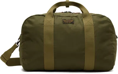 Rrl Khaki Nylon Utility Kit Duffle Bag In Olive Drab
