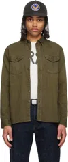 Rrl Lapel Long-sleeved Casual Jacket In Dark Olive