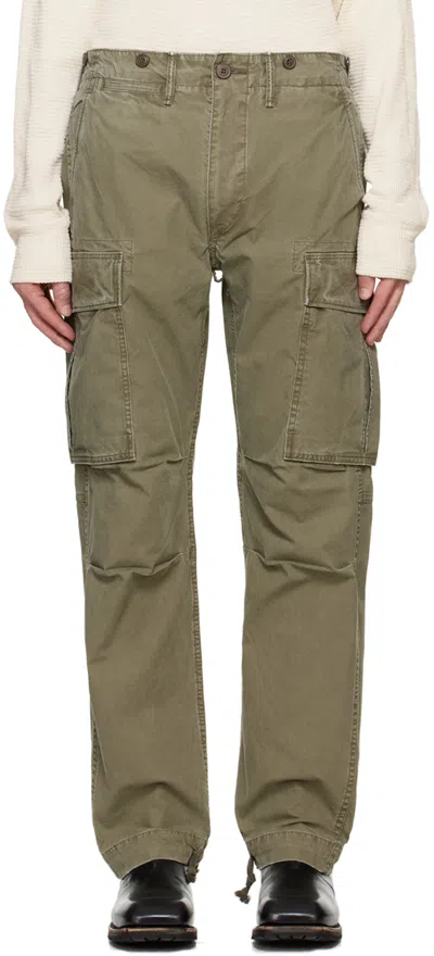Rrl Khaki Surplus Cargo Pants In Dark Olive