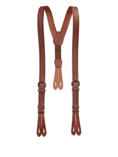 Rrl Leather Braces In Brown