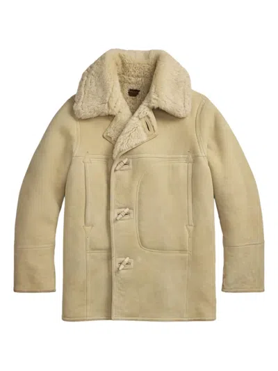 Rrl Leather Jacket In Neutral