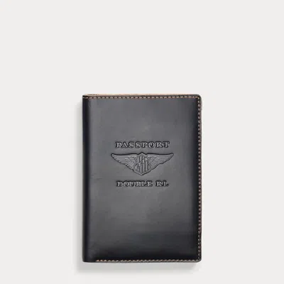 Rrl Leather Passport Holder In Black