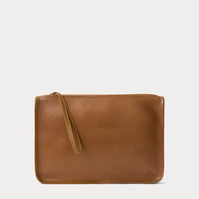 Rrl Leather Pouch In Brown
