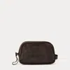 Rrl Leather Travel Case In Brown