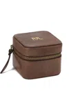 Rrl Leather Zip Watch Box In Brown