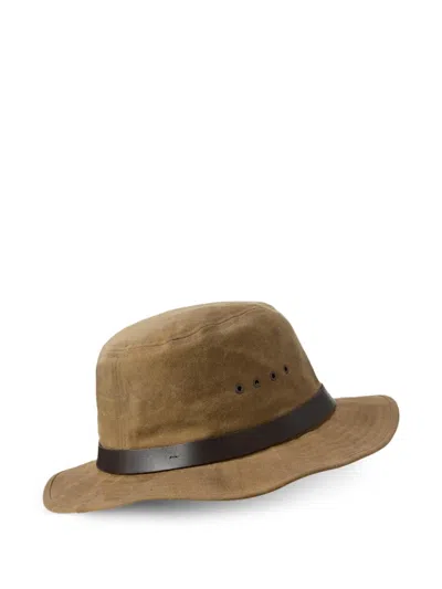 Rrl Leather-trim Sun Hat In Metallic