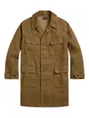 Rrl Brown Bonded Linen Walking Coat In Brown