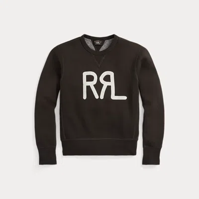 Rrl Logo Cotton-blend Fleece Sweatshirt In Black