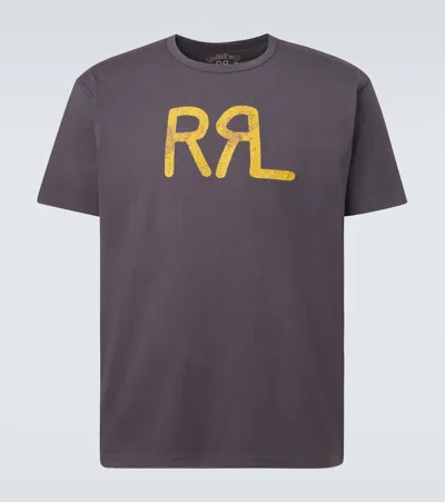 Rrl Logo Cotton Jersey T-shirt In Purple