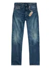Rrl Logo-embroidered Jeans In Blue